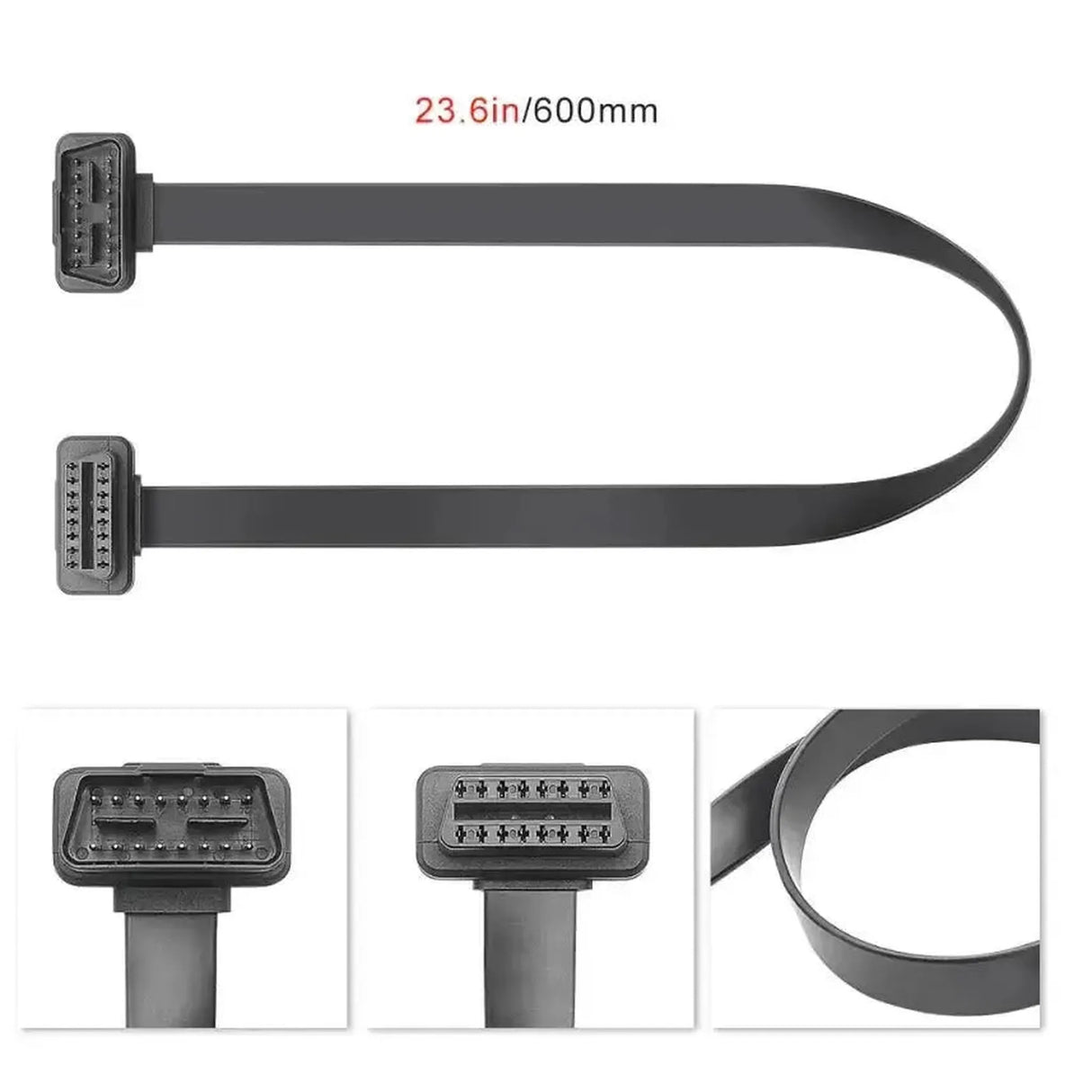 Cable de extensión OBD2 de 16 pines plano (60 cm) | Interfaz