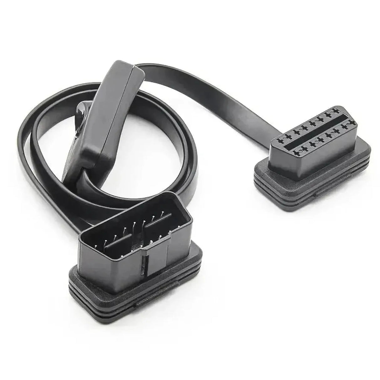 Cable de extensión OBD2 de 16 pines plano con interruptor (60 cm) | Interfaz