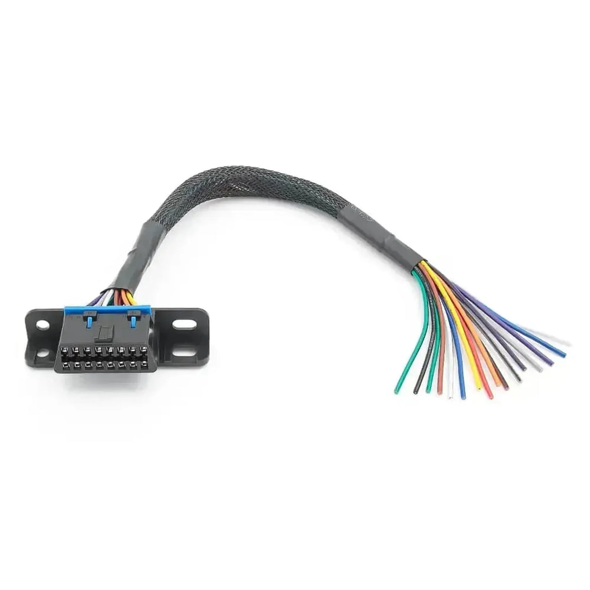 Conector OBD2 de 16 pines (Hembra) con 16 Cables Abiertos (30 cm) | Accesorios