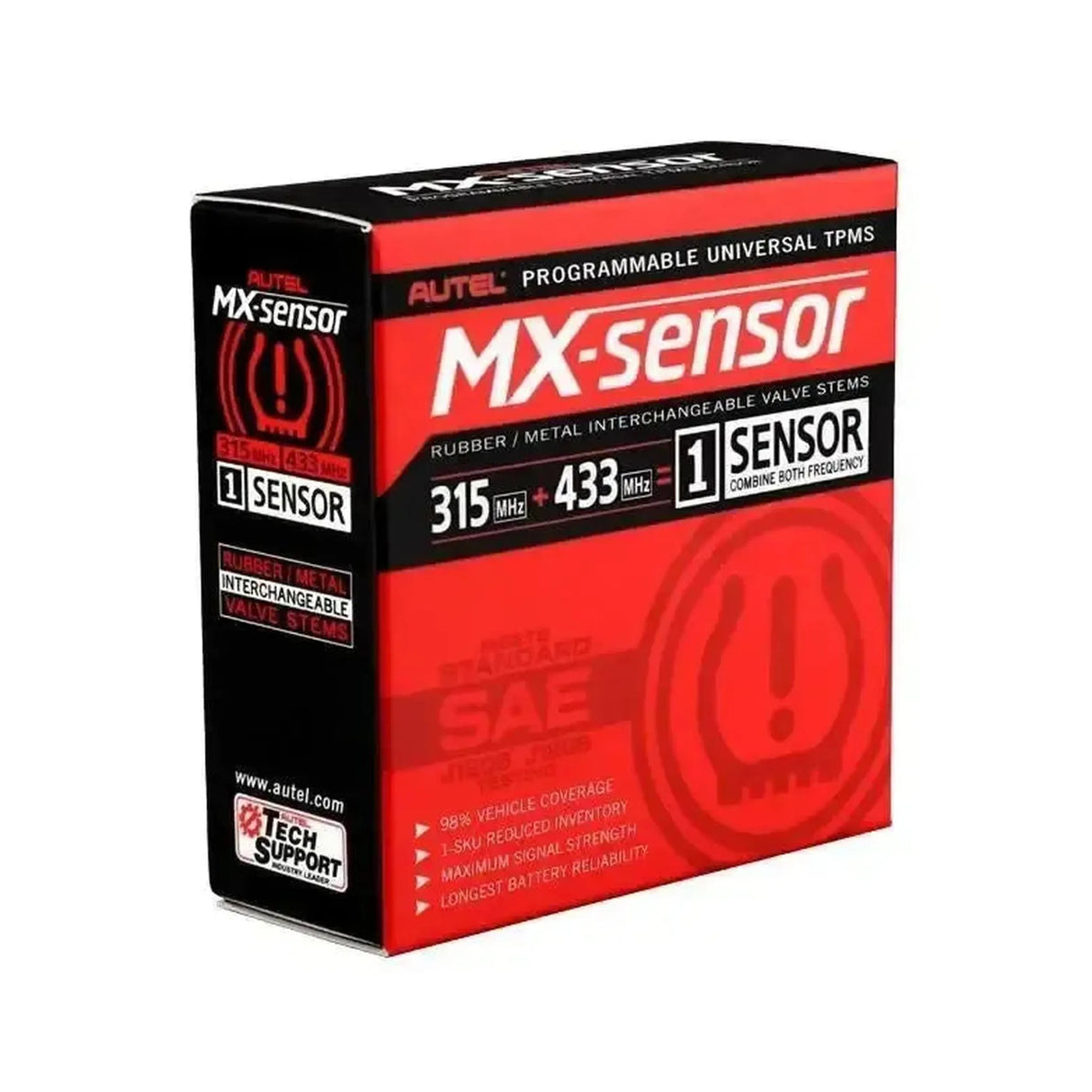 Sensor TPMS Autel MX-Sensor 315MHz+433MHz (Goma) | Sensor de presión de neumáticos (Inserción)
