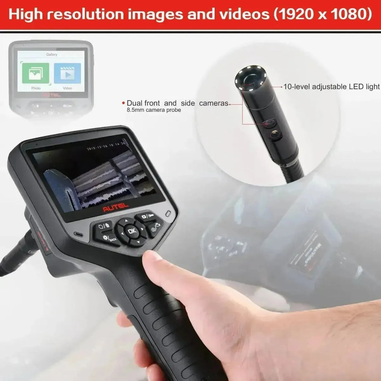 Autel MaxiVideo MV480 | Cámara de inspección (8.5 mm)