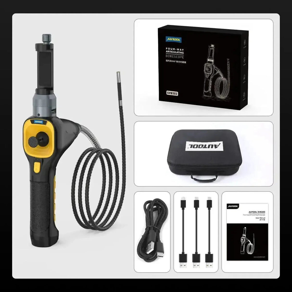 Autool SVB303 | Cámara de inspección (6.2 mm)