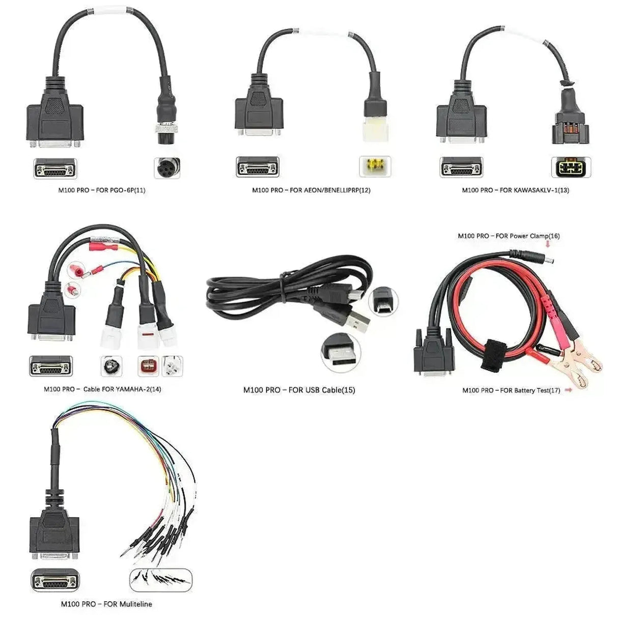 Escáner de Diagnóstico Completo JDiag M100 Pro para Motocicletas