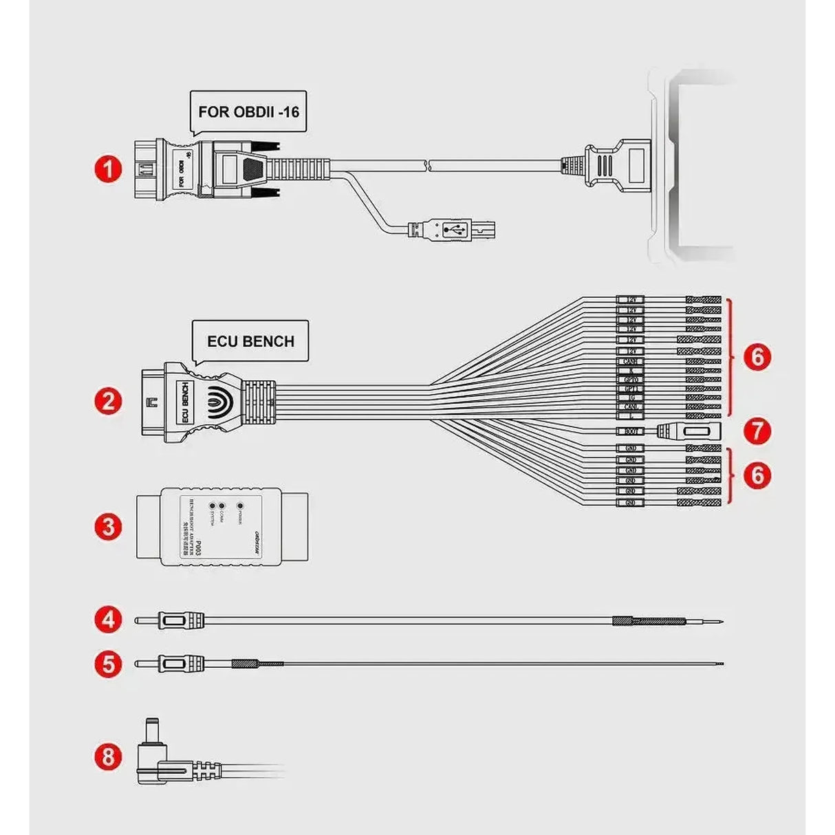 OBDSTAR P003 Kit | Accesorios