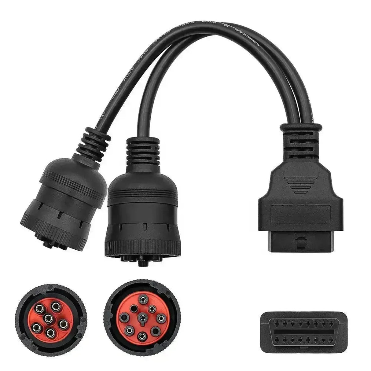 Cable adaptador OBD2 universal 16 pines 6+9 J1708+J1939 | Vehículos comerciales e industriales
