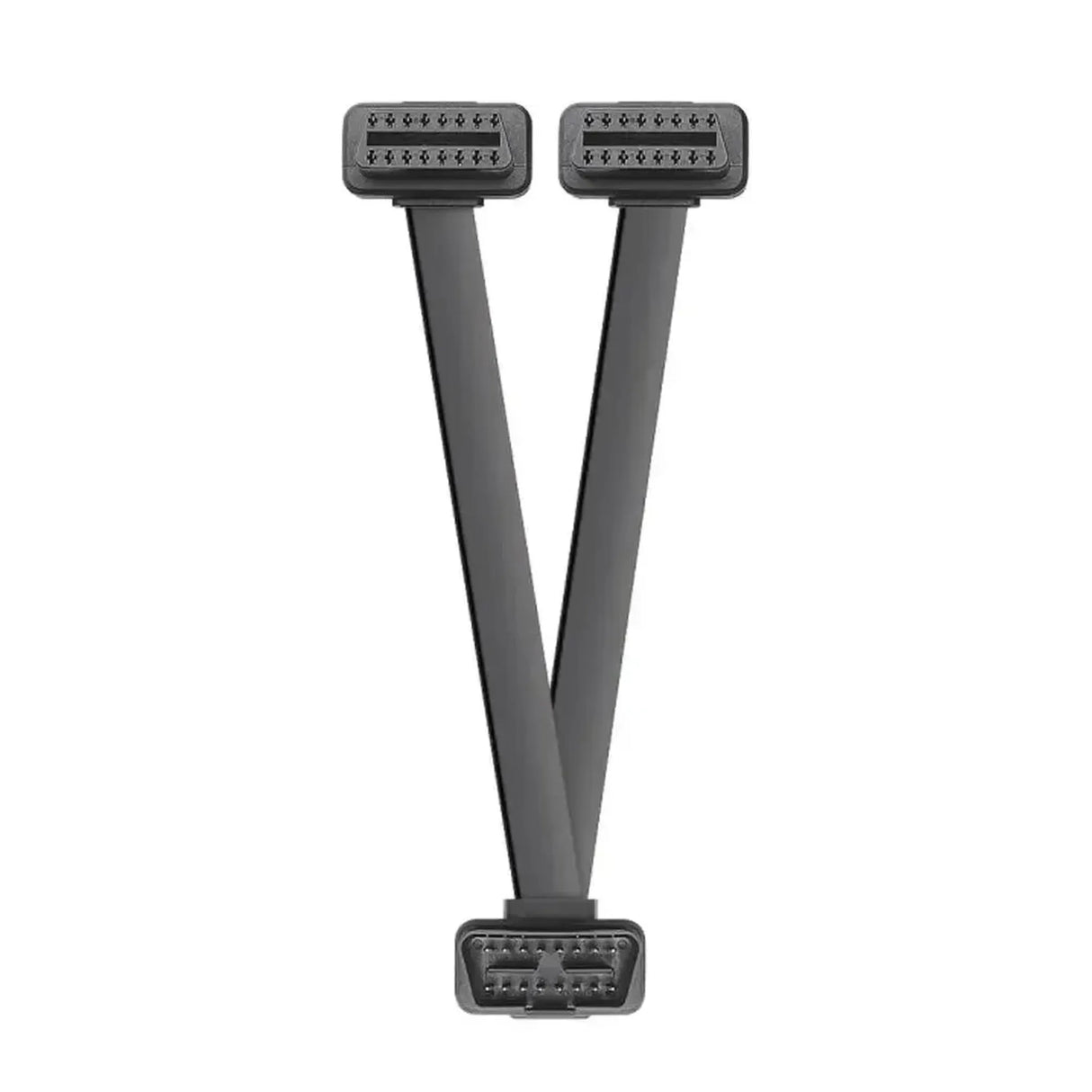 Cable de extensión y divisor OBD2 de 16 pines, plano, 2 piezas (30 cm) | Interfaz