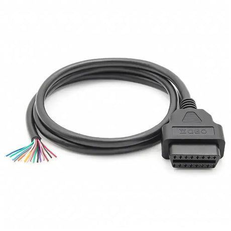Puerto OBD2 de 16 pines (hembra) con 16 cables abiertos de extremo – 100 cm