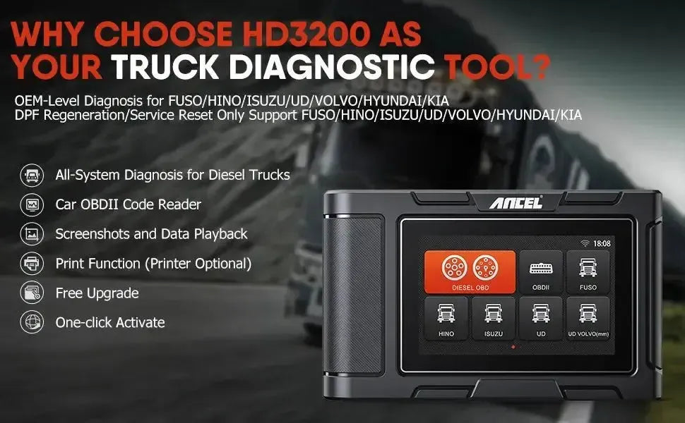 Ancel HD3200 Camión Herramienta de diagnóstico