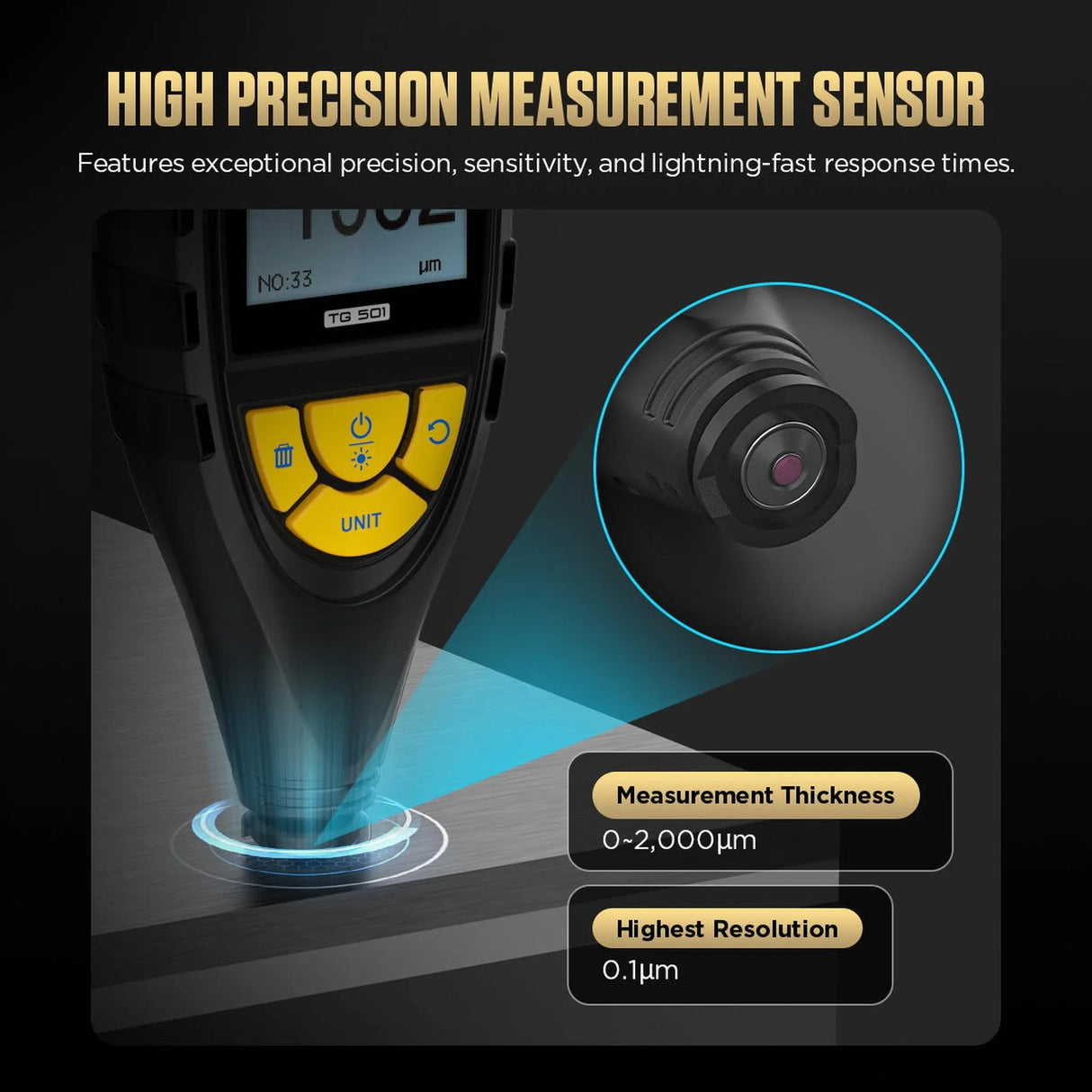 Autool TG501 | Medidor de espesor de pintura