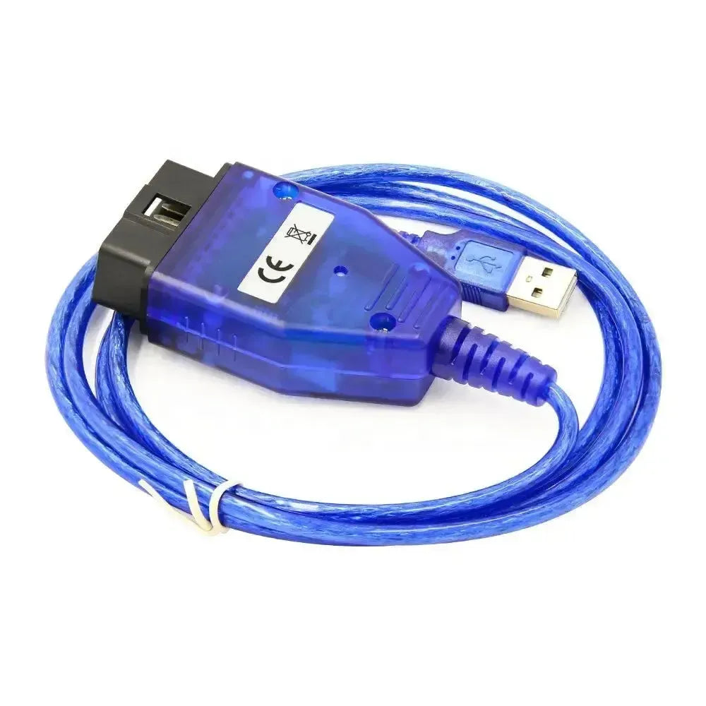 BMW K+DCAN OBD2 - Cable de interfaz USB conmutador azul