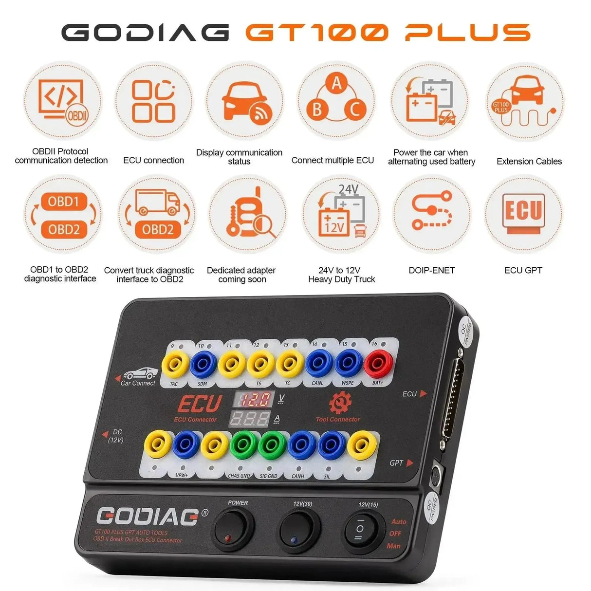 GoDiag GT100 Plus | Caja de Ruptura | Accesorios