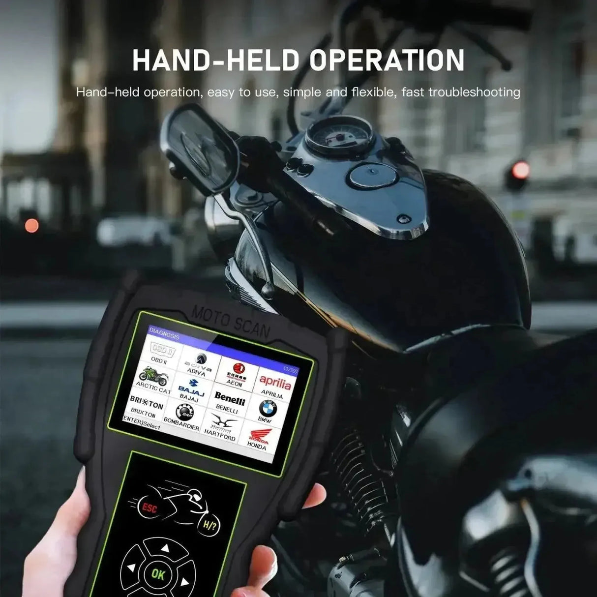 Escáner de Diagnóstico Completo JDiag M100 Pro para Motocicletas