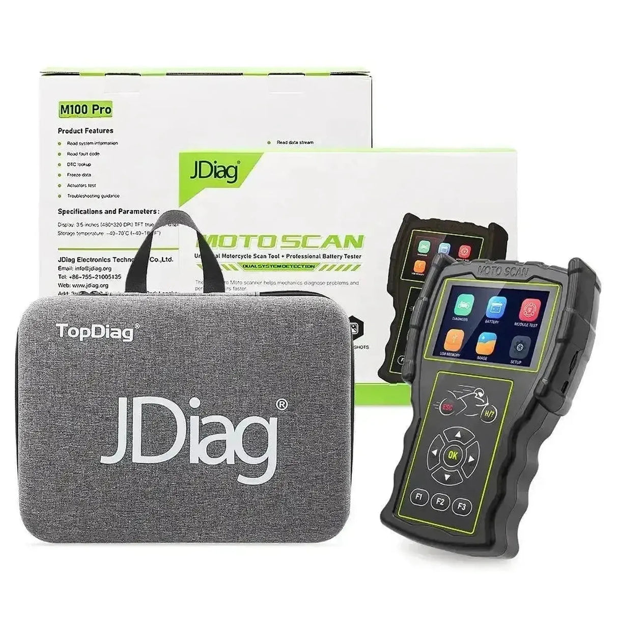 Lector de Diagnóstico JDiag M100 Pro para Motocicletas