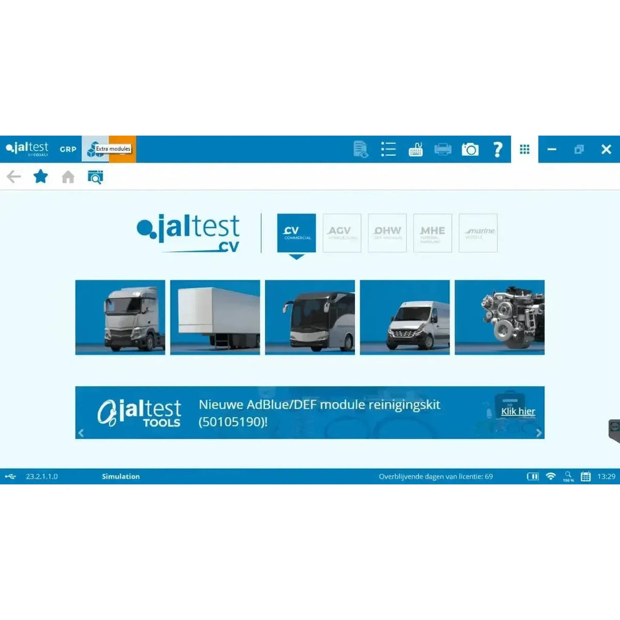 Dispositivo de lectura Jaltest para vehículos comerciales ligeros (LCV)