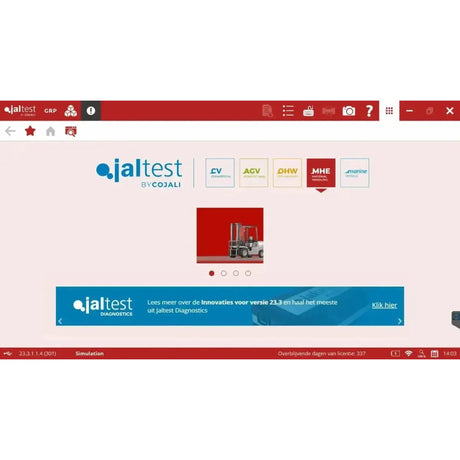 Dispositivo de lectura Jaltest MHE (Material Handling Equipment)