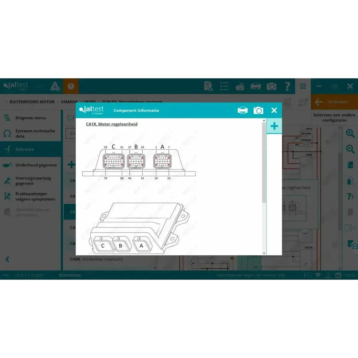 Lector de diagnóstico Jaltest Marine (Fuera de borda)