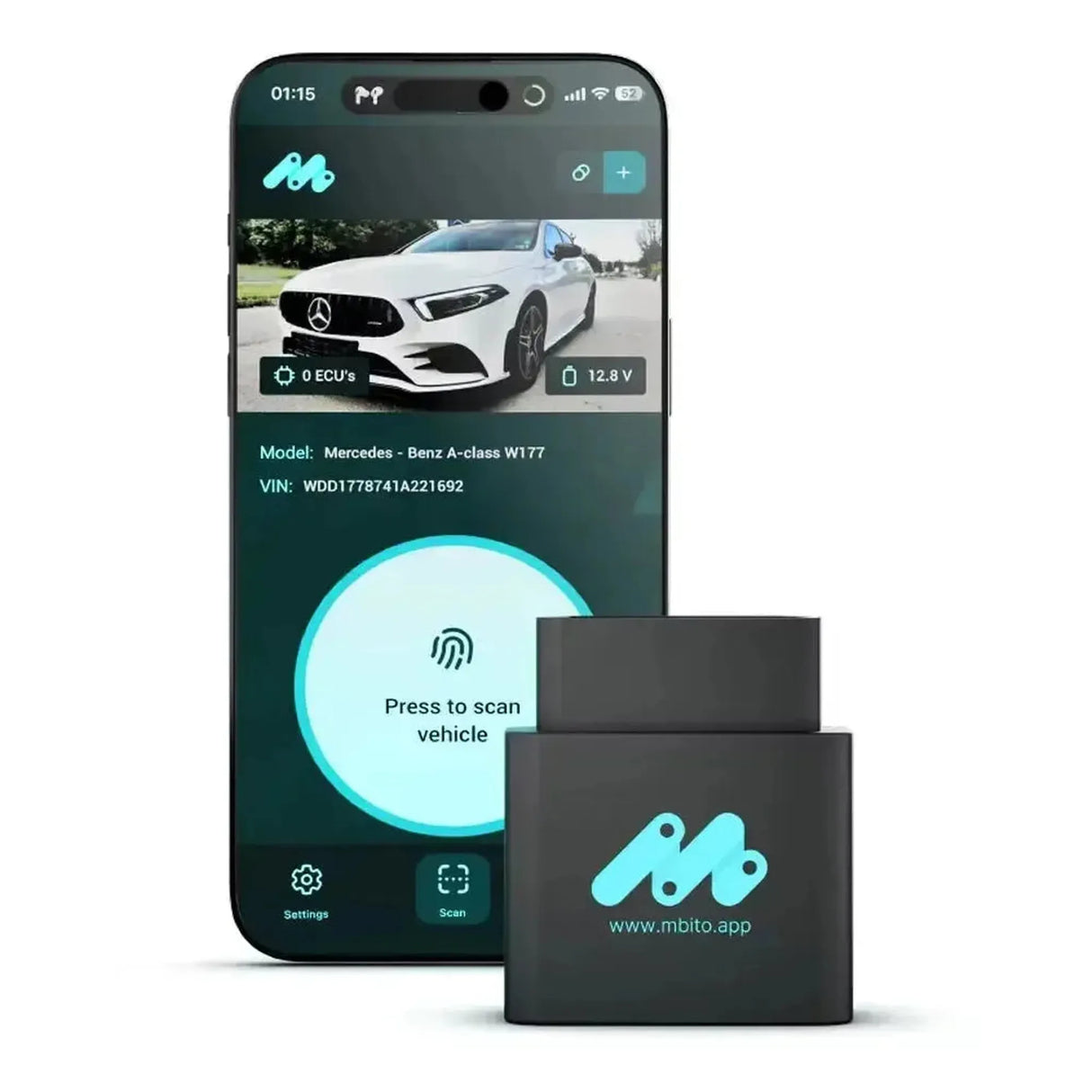 Dispositivo OBD MBito + 20 créditos