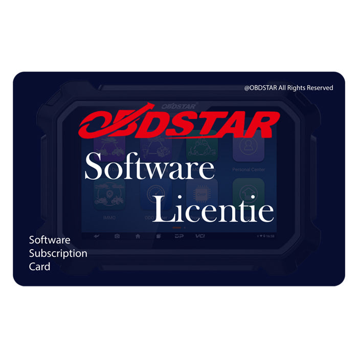 OBDSTAR KeyMaster G3 | Plataforma de prueba | Licencia de software