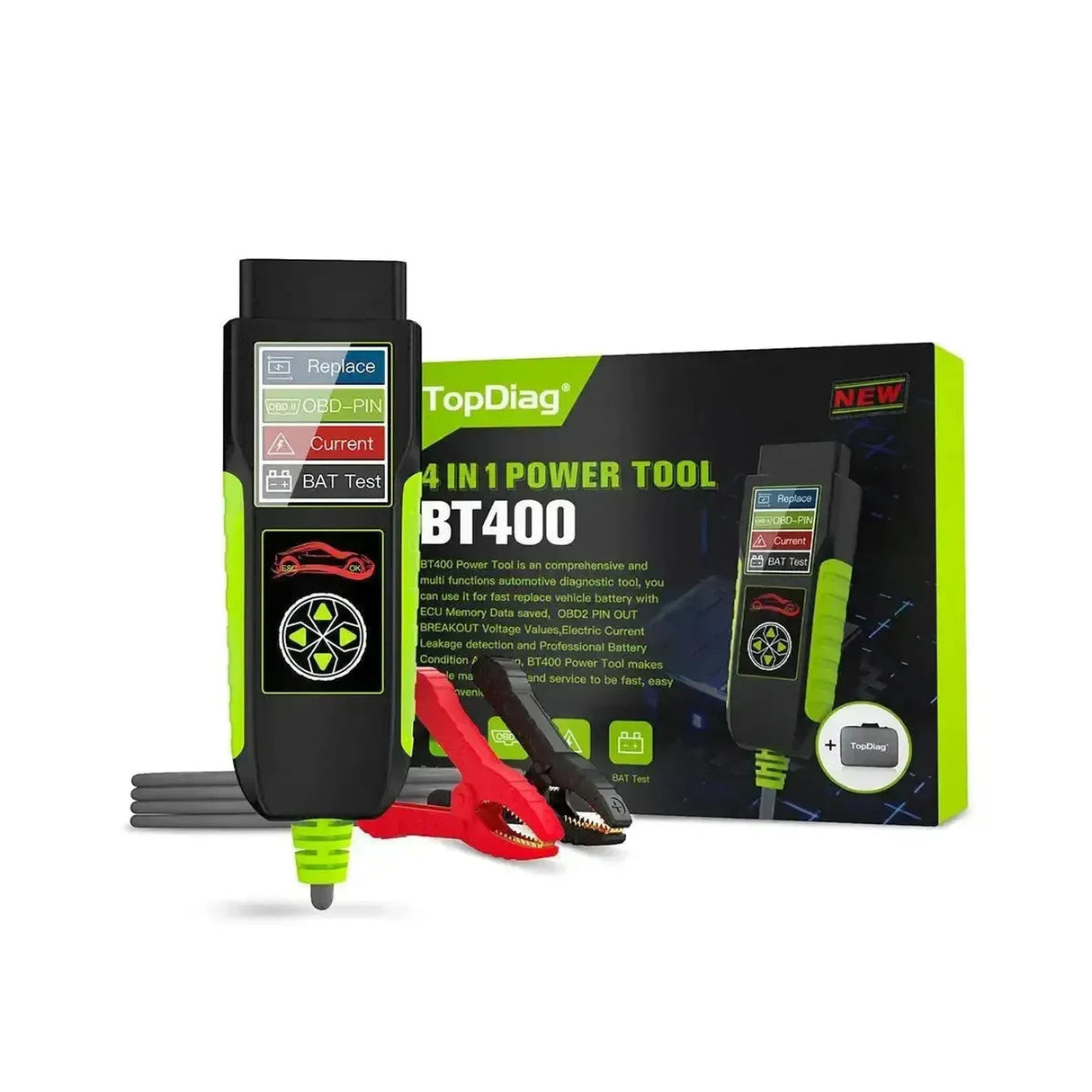 TopDiag BT400 Multifuncional | Probador de Baterías