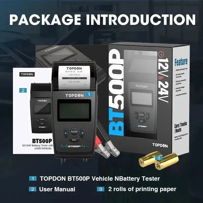 Topdon BT500P | Probador de baterías