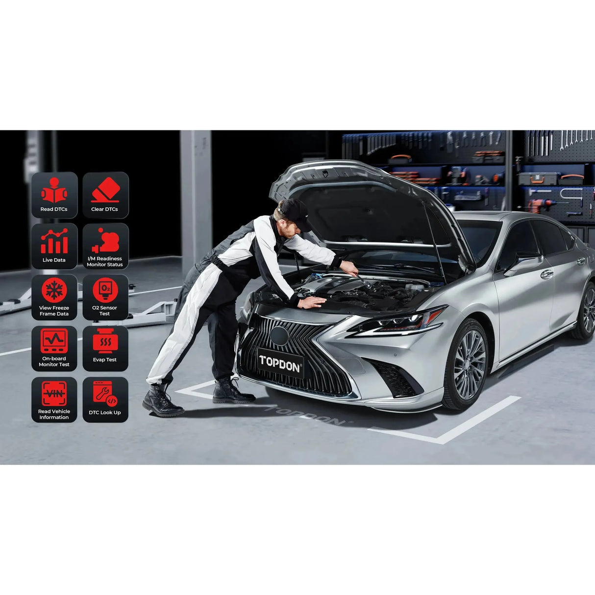 Topdon TopScan Pro | Escáner de diagnóstico | Automóvil
