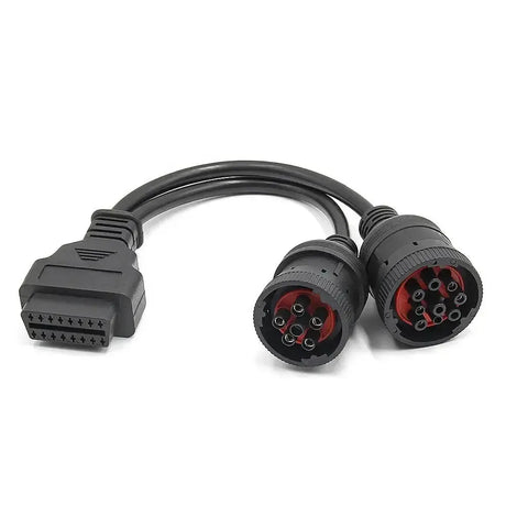 Cable adaptador universal 6 pines J1708 + 9 pines J1939 - 16 pines OBD2 para vehículos industriales y de trabajo