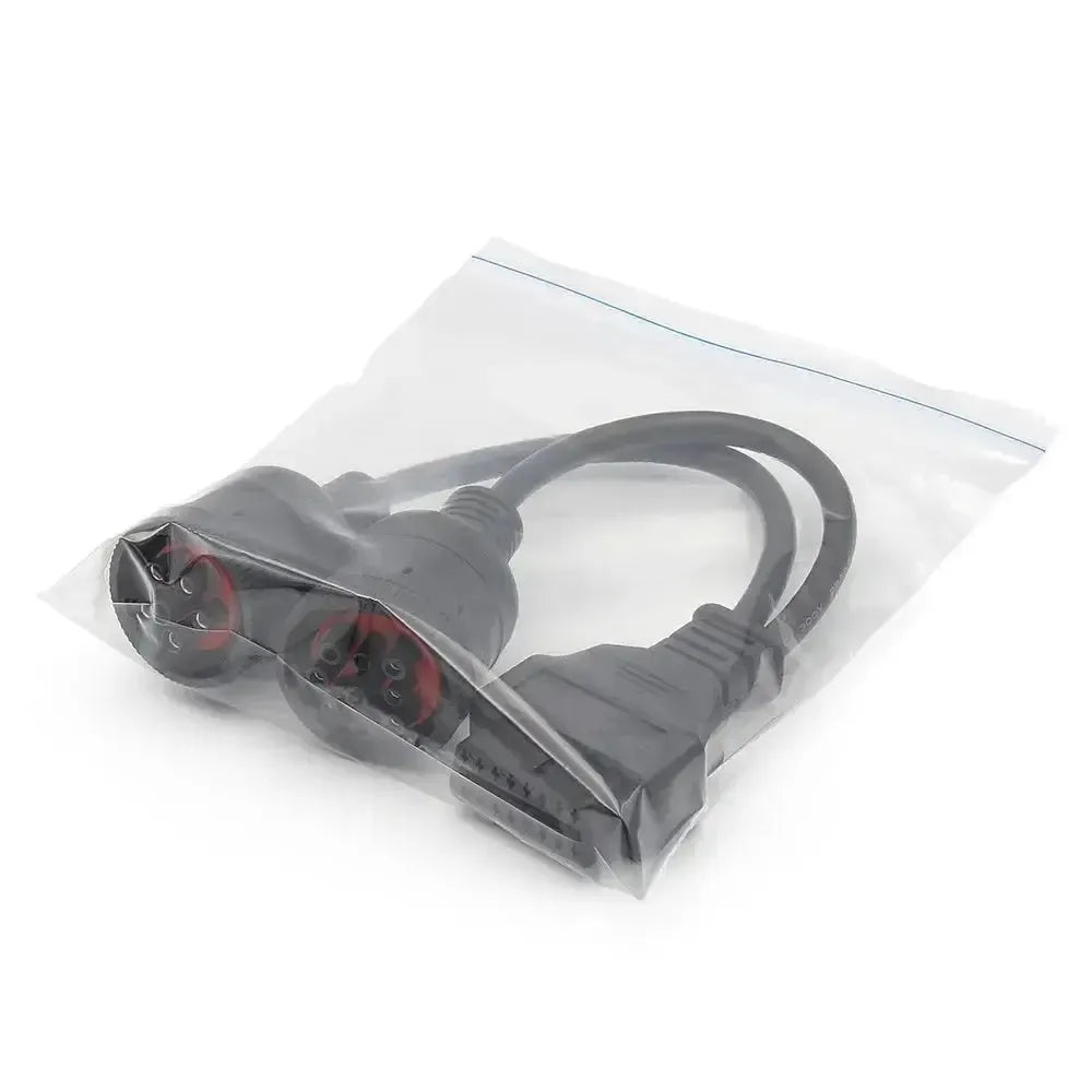 Cable adaptador universal 6 pines J1708 + 9 pines J1939 - 16 pines OBD2 para vehículos industriales y de trabajo