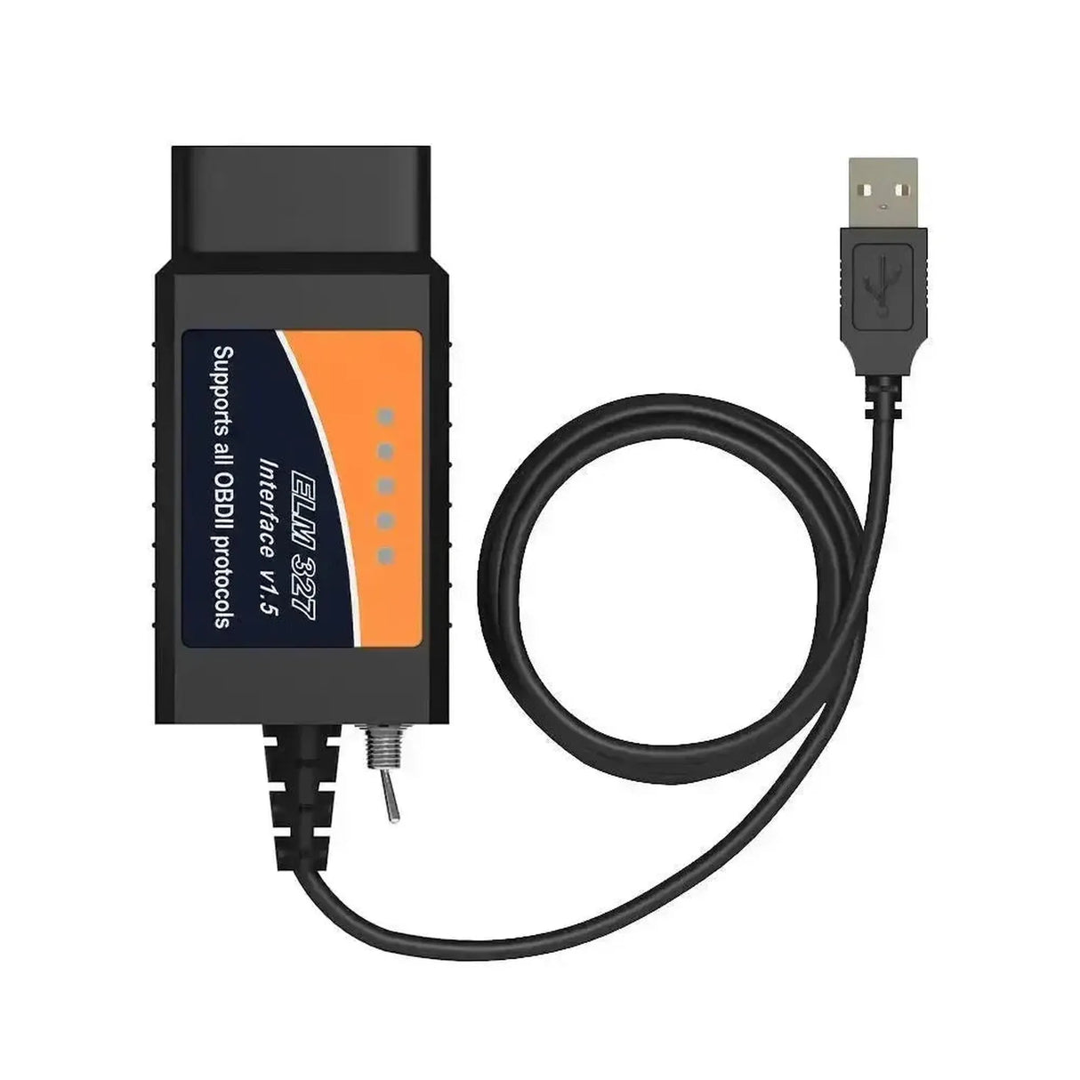 Cable adaptador USB universal ELM327 (CHT340) con conmutador HS/MS-CAN
