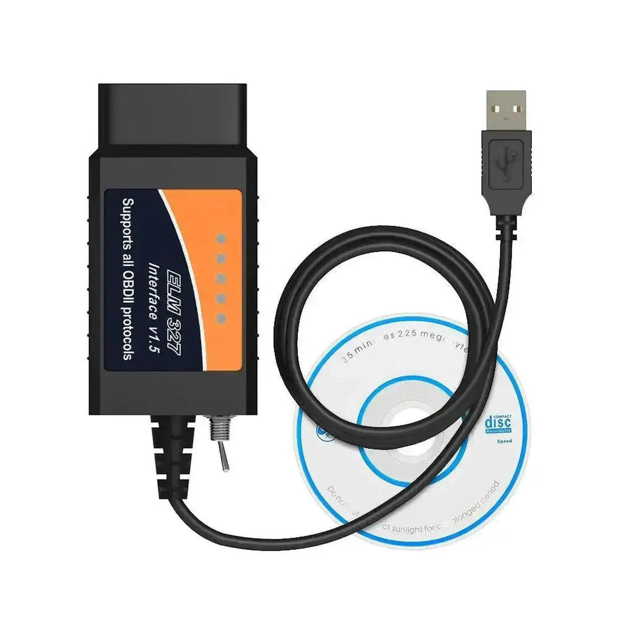 Cable interfaz USB ELM327 universal (FT232RL) con conmutador HS/MS-CAN
