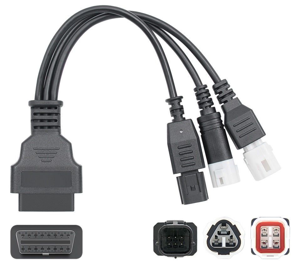 Honda/Yamaha 3+4+6-pines - 16-pines OBD2 Cable adaptador | Motocicleta
