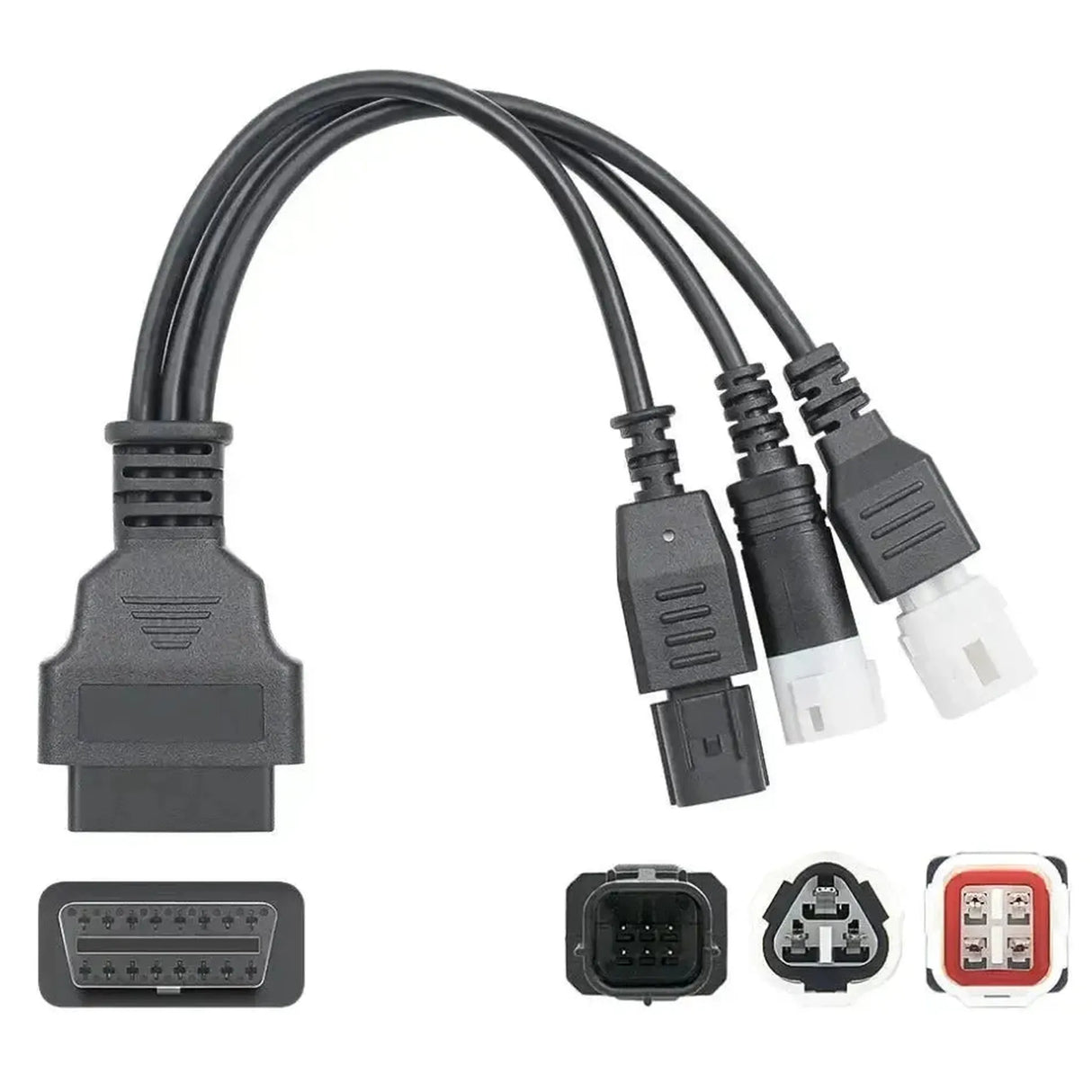 Cable adaptador OBD2 Yamaha 3+4+6-pins - 16-pins | Motocicleta
