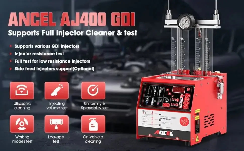 Ancel AJ400 Probador de Inyectores de Gasolina GDI