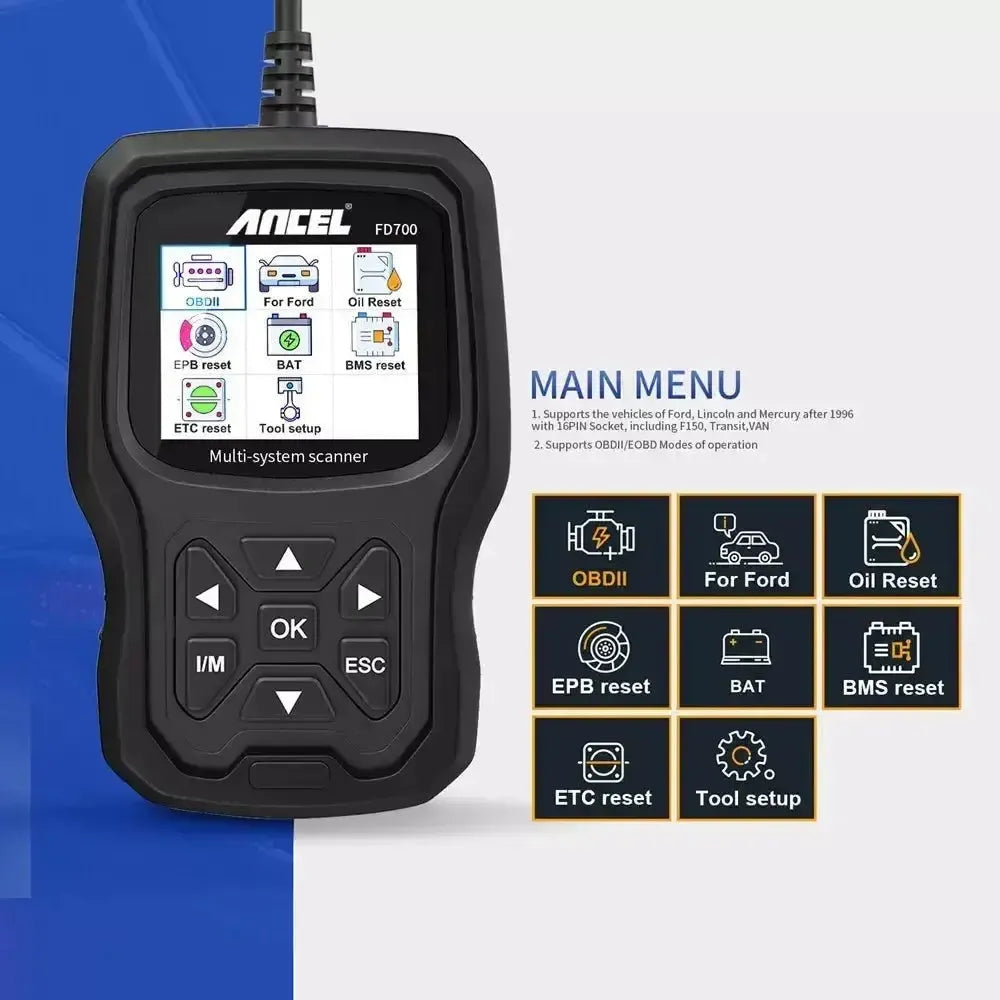 Ancel FD700 Coche Herramienta de diagnóstico