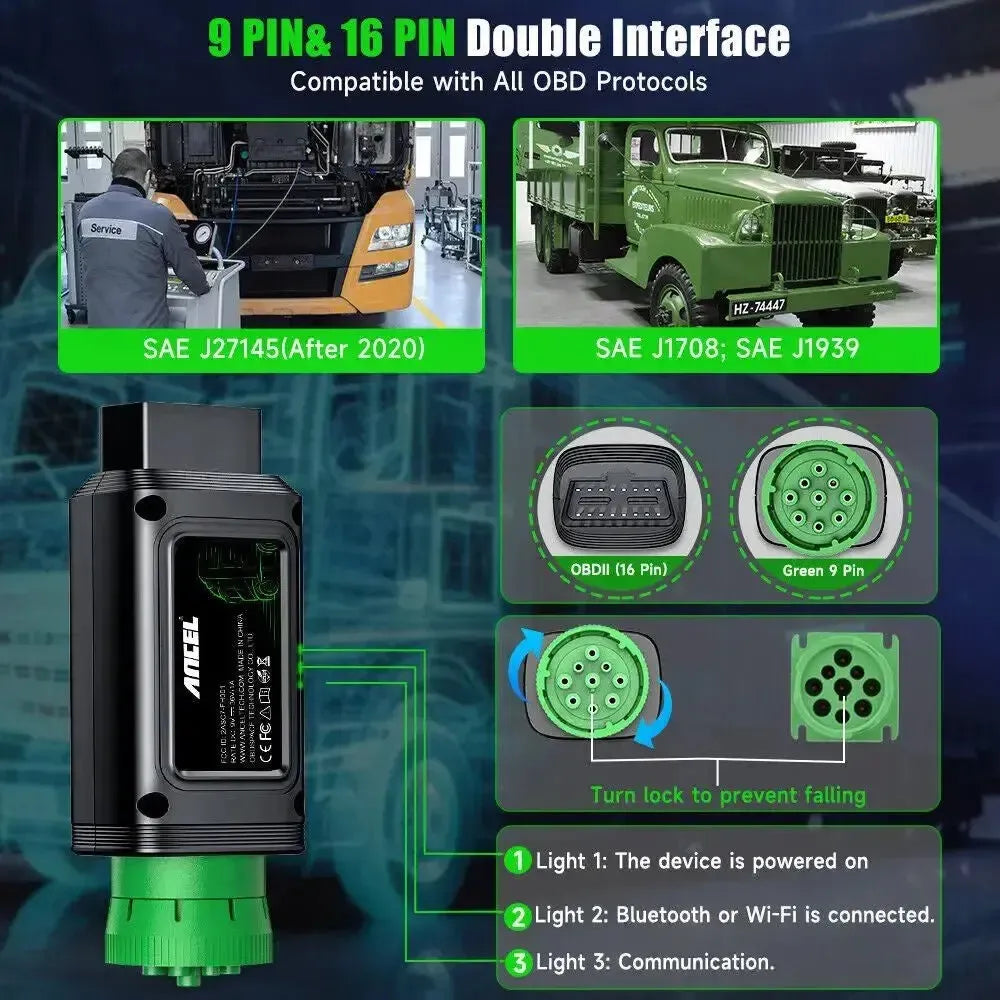 Ancel HD100 Camión Herramienta de diagnóstico