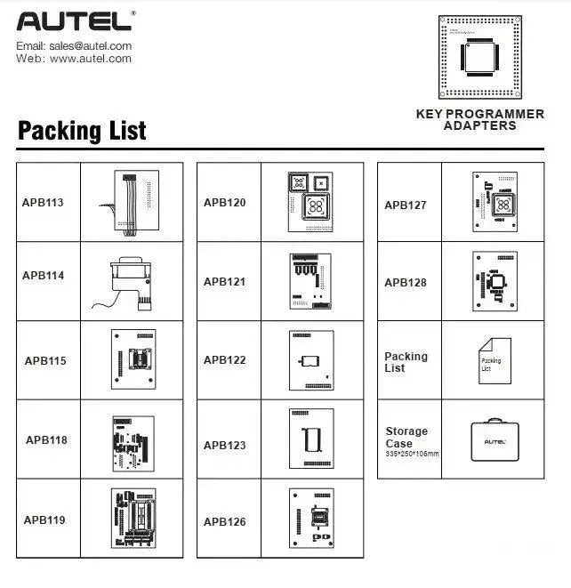 Kit Adaptador Autel MaxiIM IMPKA 12 Piezas
