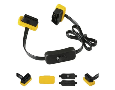 Autool (MOC259) | Cable de extensión de placa OBD2 de 16 pines con interruptor (60 cm) | Interfaz