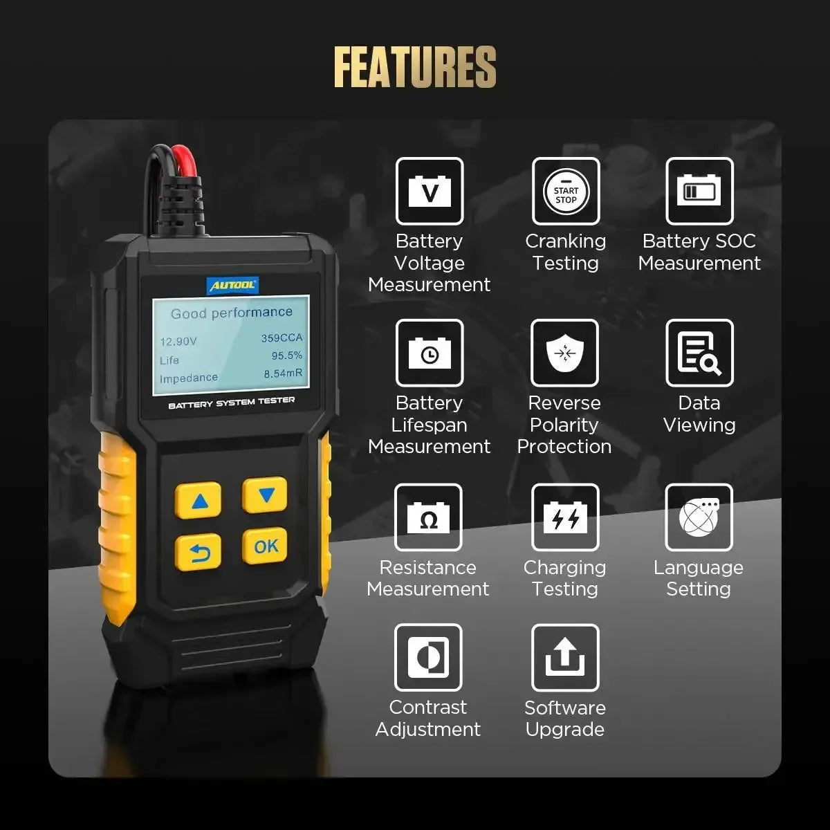 Autool BT360 | Probador de baterías
