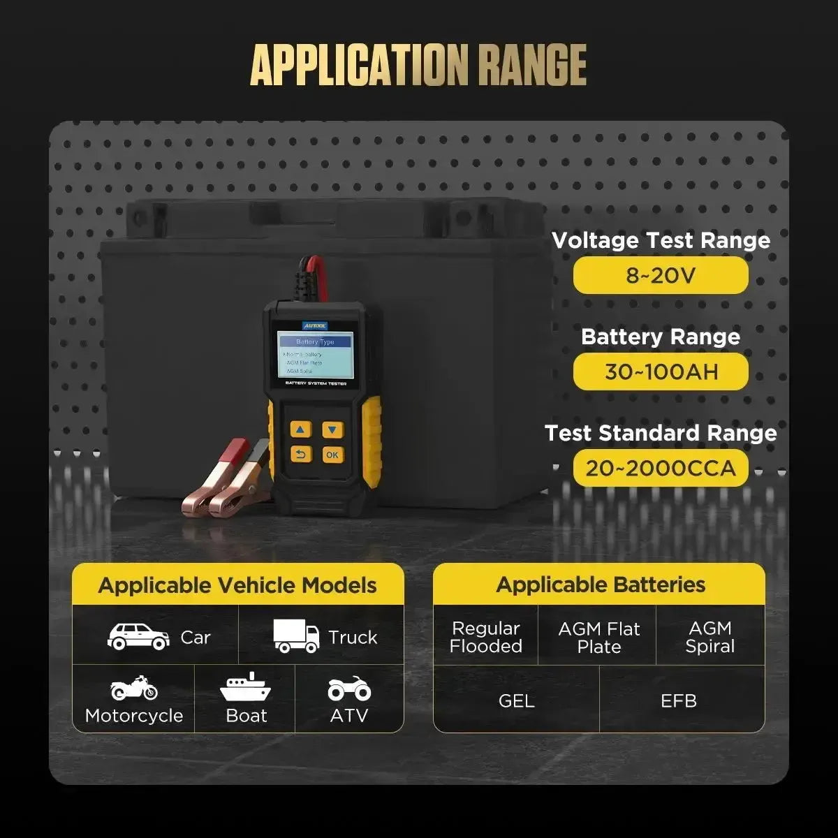 Autool BT360 | Probador de baterías