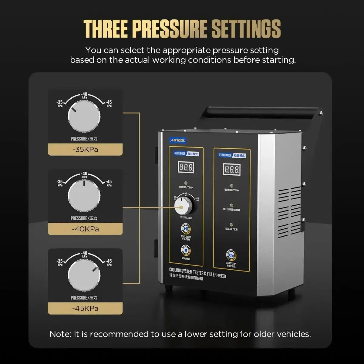 Autool SC301 Probador de líquido refrigerante y purgador