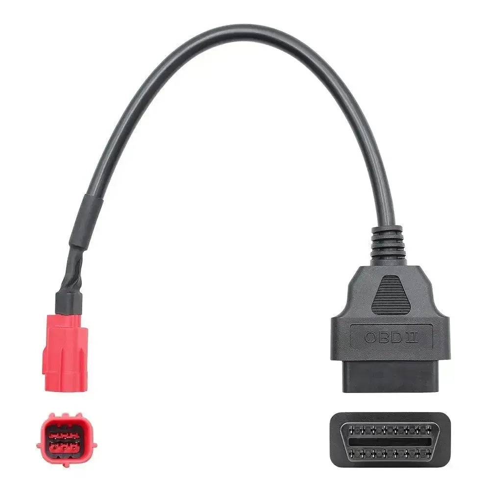 Cable adaptador Euro-V 6 pines a 16 pines OBD2 – Motocicleta