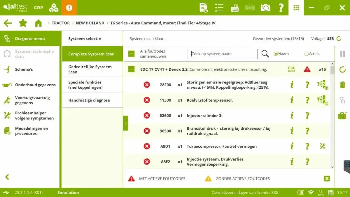Jaltest AGV (Agrícola) Herramienta de diagnóstico