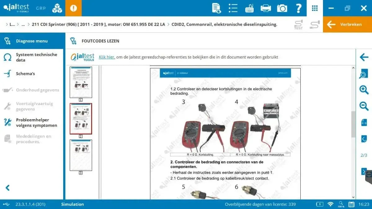 Jaltest LCV (Vehículo Comercial Ligero) Herramienta de diagnóstico