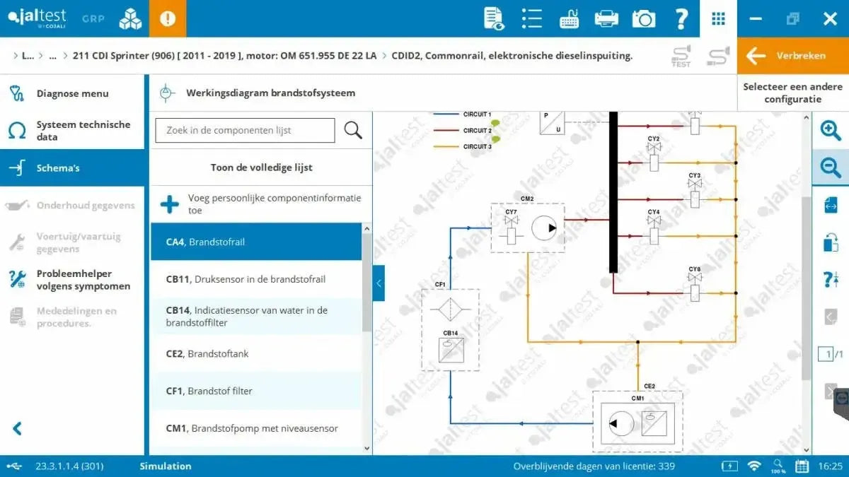 Jaltest LCV (Vehículo Comercial Ligero) Herramienta de diagnóstico