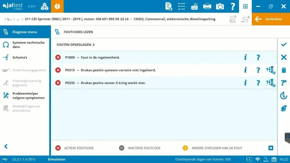 Jaltest LCV (Vehículo Comercial Ligero) Herramienta de diagnóstico