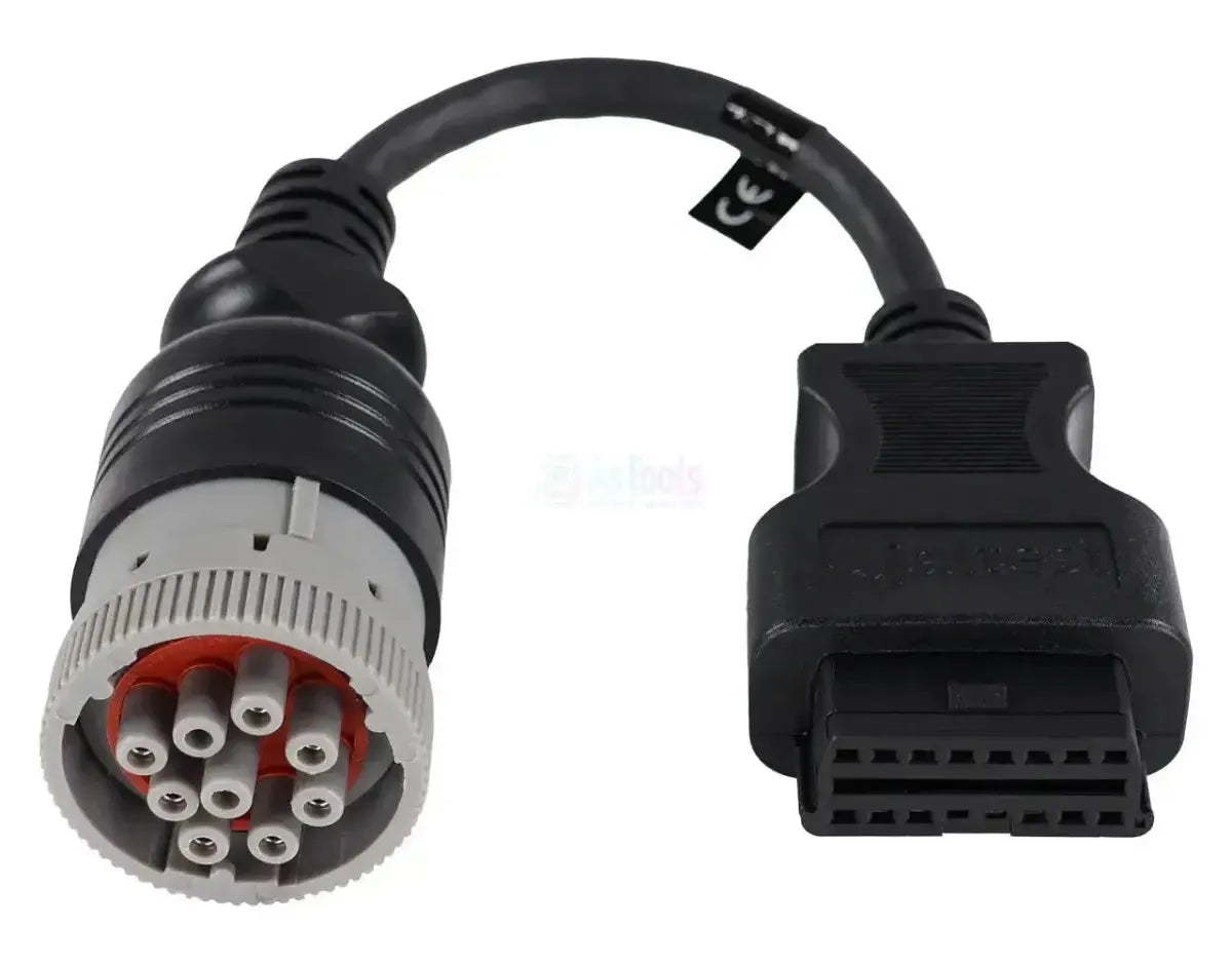 Jaltest (JDC505A) | CAT/Perkins Cable adaptador 9 pines OBD - 16 pines OBD2 | Motor de combustión