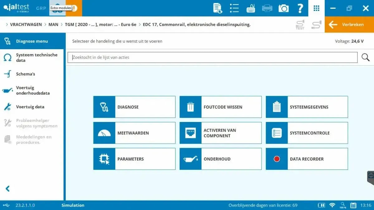 Jaltest CV (Vehículos Comerciales) Herramienta de diagnóstico