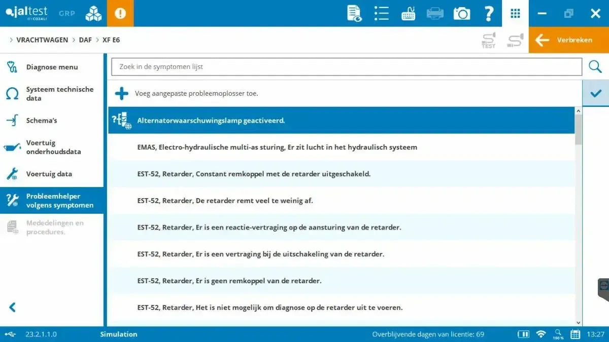 Jaltest CV (Vehículos Comerciales) Herramienta de diagnóstico