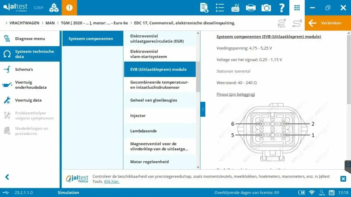 Jaltest CV (Vehículos Comerciales) Herramienta de diagnóstico