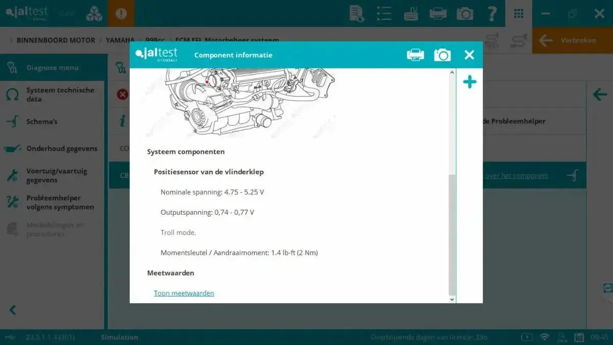 Jaltest Marine (Intraborda) Herramienta de diagnóstico