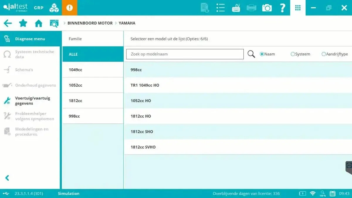 Jaltest Marine (Intraborda) Herramienta de diagnóstico